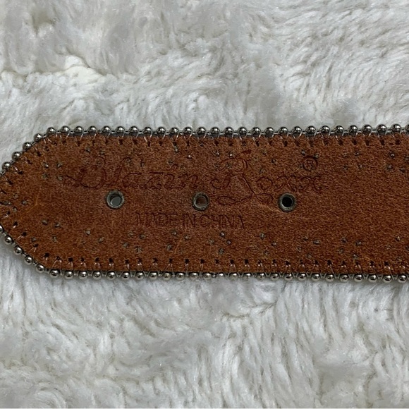 Blazin Roxx Women’s Nocona Snakeskin Embossed Rhinestone Brown Belt